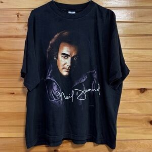Vintage Neil Diamond US Tour 1996 Black Graphic Men's T-Shirt XL